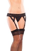 Lace Garter Belt and Thong Set