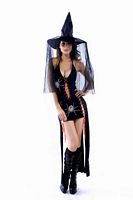 Black Widow Gown with Witch Hat