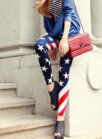 Spiral Stars-and-Stripes Leggings