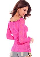 Fluorescent Pink Lace Camisole