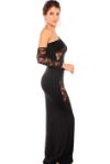 Rose Lace Spiral Evening Dress