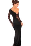 Rose Lace Spiral Evening Dress