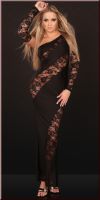 Rose Lace Spiral Evening Dress