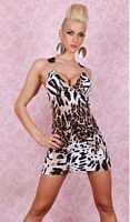 Lace Back Leopard Print Minidress