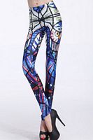 Stained Glass Owl Print Leggings