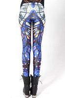 Stained Glass Owl Print Leggings