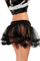 See-Through Tulle Petticoat Skirt with Fluffy Hem