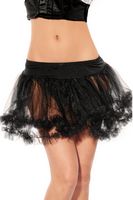 See-Through Tulle Petticoat Skirt with Fluffy Hem