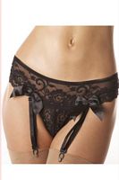 Lace Band G-String with Attached Garters