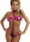 Fuchsia Mesh Neck-Tie Micro Teddy