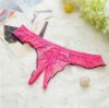 Sheer Lace Split-Crotch G-String