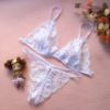 Lace Bra and G-String Set with Slits