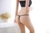 Sheer Crotchless G-String w/ Pearl String and Bow