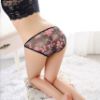 Flower Print Panties with Lotus Flower Applique