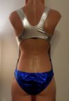 One-Piece Striped Metallic Swimsuit