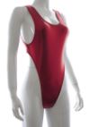 Metallic High-Cut Thong One-Piece Swimsuit