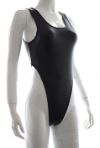 Metallic High-Cut Thong One-Piece Swimsuit