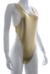Metallic High-Cut Thong One-Piece Swimsuit