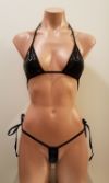 Metallic Micro Bikini with Side Ties