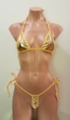 Metallic Micro Bikini with Side Ties