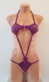 Lace G-String Monokini with Bows