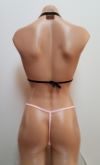 Micro Lace Top and Mesh G-String Bikini