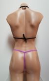 Micro Lace Top and Mesh G-String Bikini