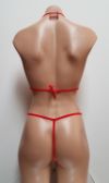 Mesh and Lace G-String Micro Bikini with Bows