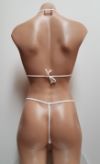 Mesh and Lace G-String Micro Bikini with Bows