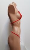 Mesh G-String Micro Bikini with Pearls and Bows
