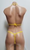 Mesh G-String Micro Bikini with Pearls and Bows