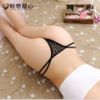 Double String Flower Lace Thong