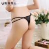 Double String Flower Lace Thong