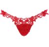 Double String Flower Lace Thong