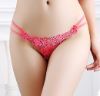 Double String Flower Lace Thong