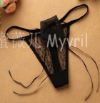 Mesh G-String with Flower and Ribbons