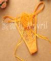 Mesh G-String with Flower and Ribbons