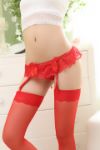 Lace Crotchless G-String with Garters