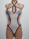 Mesh One-Piece Swimsuit/Teddy