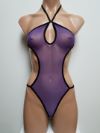 Mesh One-Piece Swimsuit/Teddy