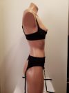 Open Cups Underwire Bra, Thong, and Garter Belt Set