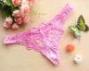 Embroidered Butterfly Thong, Pink