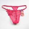 Diamond Mesh G-String w/ Flower, Hot Pink