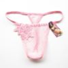 Diamond Mesh G-String w/ Flower, Hot Pink