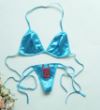 Satin Thong Bikini Set with Side Ties