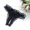 Ruffled Lace Crotchless G-String