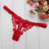 Fancy Lace Thong with Peep Hole Front