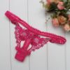 Fancy Lace Thong with Peep Hole Front