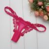 Fancy Lace Thong with Peep Hole Front