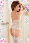 Camisole with Garters, G-String, and Stockings